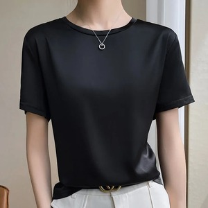 Camisetas de verano de alta calidad para mujer, manga corta, corte Regular, transpirable, tejido de punto de secado rápido, cuello en V para exteriores - Product Image 5