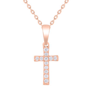 Clásico de moda Rikhava diamantes redondos Cruz colgante elegante joyería de moda para bodas y compromisos - Product Image 6