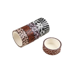 Động vật in sáng tạo DIY trang trí băng dính ngựa vằn <span class=keywords><strong>Leopard</strong></span> Tiger <span class=keywords><strong>Washi</strong></span> Băng bán buôn - Product Image 1
