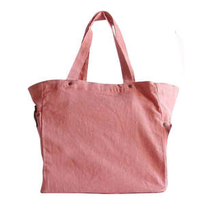 <b>Large</b> Capacity Lightweight Washed <b>Canvas</b> Tote <b>Bag</b> with Button Closure Portable Outdoor Feature for Autumn Season - Product Image 1
