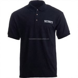 เสื้อโปโลพนักงานรักษาความปลอดภัยคุณภาพสูง พิมพ์โลโก้แบรนด์ดัง ระบายอากาศได้ดี ผลิตจากโพลีเอสเตอร์/คอตตอน สำหรับฤดูใบไม้ร่วง ผู้ชาย - Product Image 1