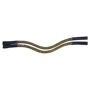 <b>Top</b> Selling Horse Bridles Browband Softly Padded Leather with Fancy Crystal <b>Rhinestone</b> Decor Customizable Color Size Custom Logo - Product Image 4