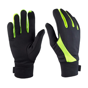 Gants de course professionnels unis de haute qualité pour l'extérieur, avec sangle de poignet réglable, impression par sublimation intégrale, conception de logo personnalisée - Product Image 1