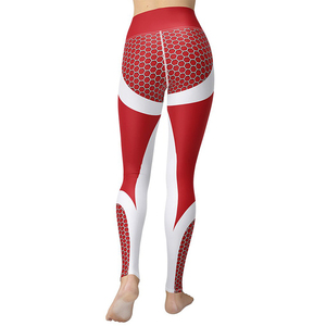 New Design Plus Size High Waist Women Leggings Red Black Print Super Soft Girl's Gym Sport Yoga Pants & Leggings For Women - Product Image 4