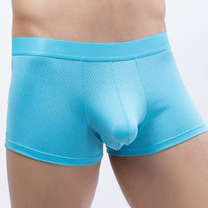 Cuecas boxers masculinas de algodão clássico de alta qualidade personalizadas de cintura baixa