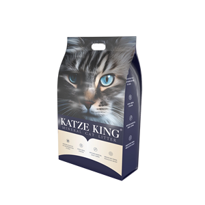 Pot bleu de litière pour chat en sable minéral concassé gris et blanc COOL CLEAN-Solution naturelle de qualité supérieure pour les déchets de chat - Product Image 1