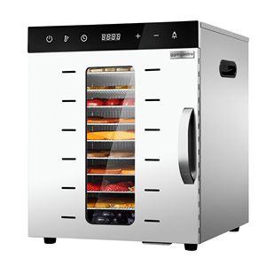 Déshydrateur alimentaire - avec 10 plateaux - Acier inoxydable - Minuteur numérique - 800W - Product Image 1