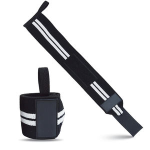 Customized Size Logo Colour Heavy Duty Cotton Adjustable Anti-Slip Fitness Gym <b>Wrist</b> <b>Weight</b> Lifting Straps Powerlifting Training - Product Image 2