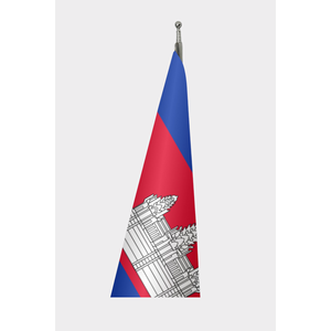 Bandera Oficial de Camboya para Interiores, Bandera Personalizada del Mundo Hecha de Nailon, Plástico, Poliéster, Vinilo, Seda para Exhibición, Asta de Aluminio, Digital - Product Image 3