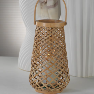 Linterna de ratán, linterna de bambú, lámpara de bambú hecha a mano, decoración ecológica para el hogar, venta al por mayor. - Product Image 3