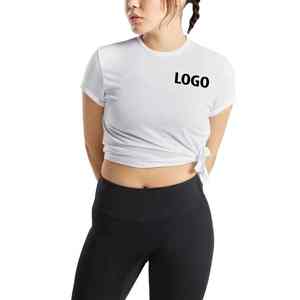 Camiseta Corta Personalizada para Mujer, Ropa Deportiva de Alta Calidad, Ropa de Calle Moderna, Venta al por Mayor - Product Image 1
