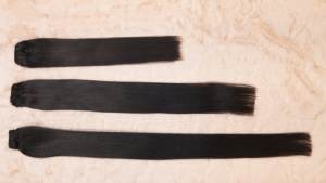 Top Qualité Naturel Noir Os Droite Indien Remy Cheveux Machine Trame Vierge Extension De Cheveux Pour Les Femmes Extensions De Cheveux Raides - Product Image 2