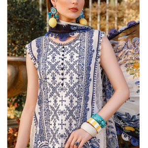 Salwar kameez-3 piezas de césped para mujer, bordado punto paquistaní, liso, Salwar y césped, Dupatta - Product Image 5