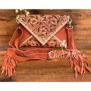 Bolso cruzado de cuero de gamuza con herramientas manuales personalizadas de lujo, nueva tendencia, bolsos de cuero genuino de piel de vaca de alta calidad para mujer - Product Image 1