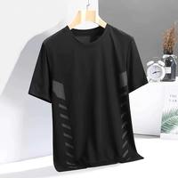 T-shirt décontracté de haute qualité pour hommes 100% coton de marque coupe régulière conception de logo personnalisé motif solide épaules tombantes tricoté
