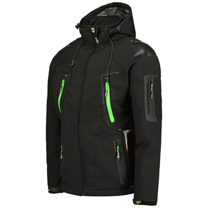 Vêtements de plein air en polyester pour hommes, veste respirante Softshell, veste à capuche imperméable de haute qualité avec logo personnalisé - Product Image 3
