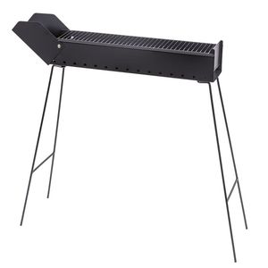 Barbecue Arrosticini BestBQ avec hauteur réglable 74x26x79 cm, en acier, au charbon de bois, portable, noir/anthracite, pour le camping - Product Image 1