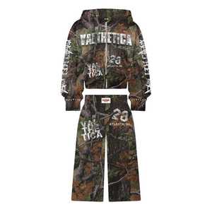 Conjunto Deportivo para Hombre, Holgado, Estilo Vintage, con Pedrería, Personalizable, con Cierre - Product Image 3