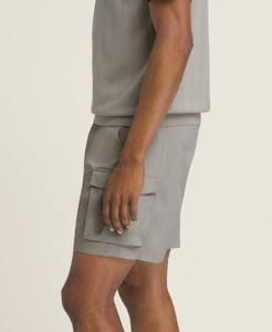 Uniformes de tennis solides et écologiques pour hommes, short décontracté en tissu respirant confortable et à séchage rapide 100% polyester - Product Image 5