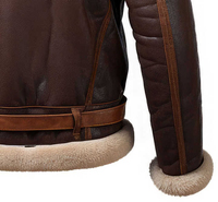Vestes bombardier B-3 pour hommes de grande qualité, en cuir d'agneau véritable, veste en peau de mouton WW2 pour hommes, OEM ODM personnalisé