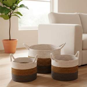 งานฝีมือจากพลาสติกรีไซเคิล ตะกร้า VANYA - Product Image 5