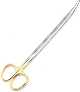 กรรไกร metzenbaum ขนาด7นิ้วเครื่องมือทันตกรรมกรรไกรตัดโลหะสเตนเลสแบบโค้งตรงมีโลโก้ออกแบบได้ตามต้องการ - Product Image 1