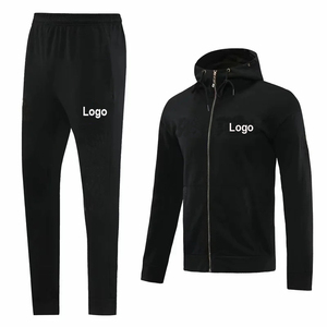 Ensemble de survêtement urbain haut de gamme imprimé à capuche, veste zippée et pantalon fuselé, design athlétique performant, écologique et à séchage rapide - Product Image 6