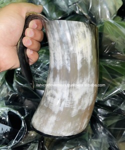 Auténtica taza de cuerno vikingo ecológica hecha a mano cuerno de búfalo grado alimenticio estilo Medieval religioso Feng Shui Animal taza de cerveza - Product Image 1