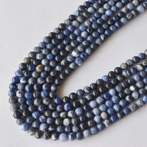 Fournisseur en gros de perles rondes en sodalite naturelle de 12mm perles rondes en vrac pour la fabrication de bijoux d'achat en gros - Product Image 1