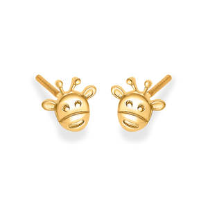 Boucles d'oreilles pour enfants en or 18 carats avec diamant et perle - Style vintage pour filles - Product Image 4