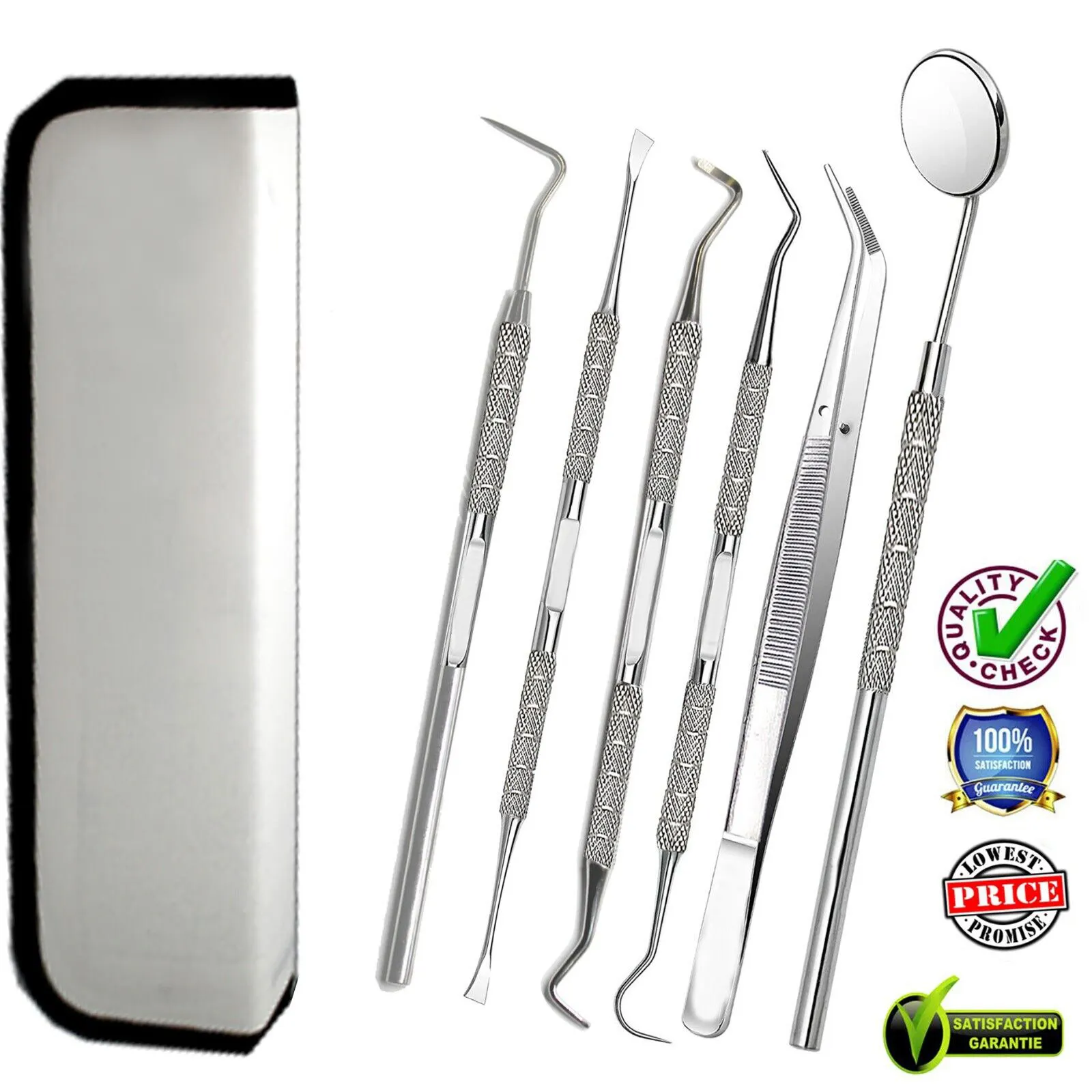El kit de herramientas dentales incluye fórceps/Elevadores/espejos/escaladores y accesorio dental a precios muy razonables