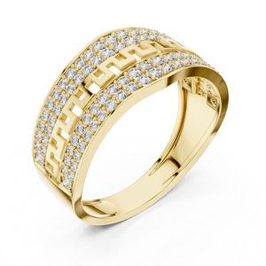 Anillo de Fiesta de Oro Rosa de 14K con Diamante Redondo Cultivado en Laboratorio para Mujer |   Diamante Cultivado Nuevo - Product Image 2