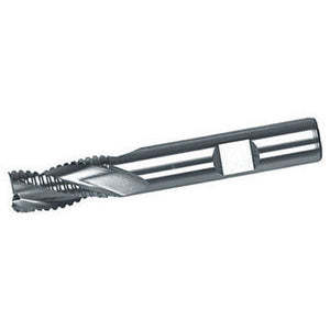 8761 25 HSS-E Steel Cylindrical <b>End</b> Mills <b>with</b> 6-Flute Weldon Attachment Semi-Finishing Coated in Altin and Tin - Product Image 1