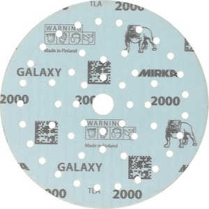 Disque de ponçage adhésif GALAXY Grip Multifit 150 mm, grain 2000, pour bois/métal/peinture/plastique/céramique/corindon, 72 trous - Product Image 1