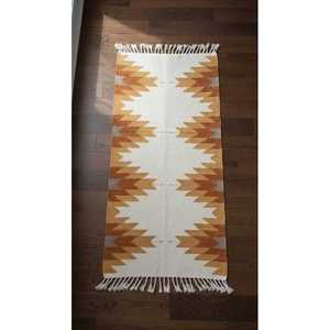 Handwoven <b>Jute</b> Kilim <b>Runner</b> <b>Rug</b> Southwestern Boho Geometric Design Anti-Slip Luxury Floor Mat - Product Image 6