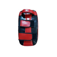 Bouclier de frappe personnalisé pour arts martiaux, boxe, entraînement MMA, en cuir PU rouge et noir, avec votre logo, PK Origin