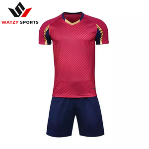 เสื้อฟุตบอลผ้าโพลีเอสเตอร์100% ปรับแต่งได้ชุดฟุตบอลผ้าทอประดับพลอยเทียม - Product Image 3