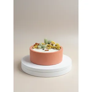 Handmade Dried Flower Art <b>Candle</b> Wooden <b>Wick</b> and Clay Soy Wax for Home Decoration - Product Image 1