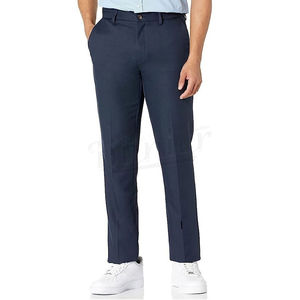 กางเกงกอล์ฟผู้ชาย XL แบบลำลองทนทานเสื้อผ้ากีฬากลางแจ้งฤดูใบไม้ผลิแบนมีซิปด้านหน้าเอวกลางเอวทำจากผ้าขนสัตว์สีสันสดใส - Product Image 6