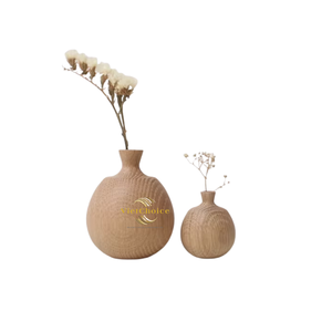 Vase en bois artisanal de qualité supérieure, vase en bois massif naturel pour la décoration intérieure, vente en gros - Product Image 2