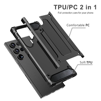 Casing ponsel bisnis TPU + PC hibrida, sampul ponsel Ultra tahan lama 2 dalam 1 dapat disesuaikan untuk Samsung S25