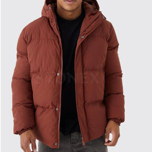 Abrigo de invierno de moda de la mejor calidad para hombre, chaqueta acolchada de burbujas personalizada de talla grande, chaquetas calefactoras con capucha - Product Image 1