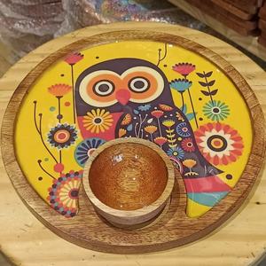 Factory Price Acacia Wood Serving Tray <b>Platter</b> With Unique Rectangle Design Export Quality In India - Product Image 2