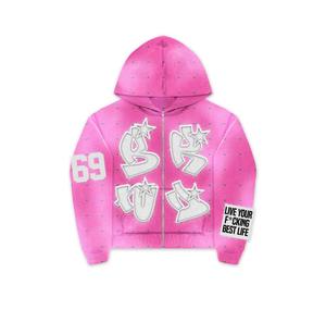 Nuevas sudaderas con capucha lavadas con ácido de alta calidad personalizadas con diseños de personalización creativos Ajuste relajado Ropa atractiva - Product Image 5