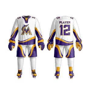 Wholesale New Style Breathable Quick Dry Sublimation Printed Ice Hockey Uniform Custom Made OEM Service 100% Polyester Sports - Product Image 4