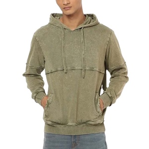 Lavage à l'acide de haute qualité 100% coton surdimensionné hommes sweats à capuche unisexe personnalisé imprimé sweat vêtements en gros noir sweats à capuche unisexe - Product Image 1