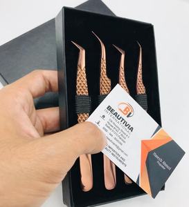 แหนบสำหรับต่อขนตาปลอมพลาสม่าสีโรสโกลด์แบบกำหนดโลโก้ได้ตามต้องการ - Product Image 5