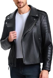 Veste en cuir noir de haute qualité pour hommes veste personnalisée avec manteau de plumes en gros à partir de 2025 Slim Fit - Product Image 6