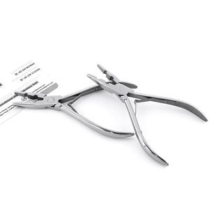 2024 herramienta profesional para extensiones de cabello, alicates de microcuentas de acero inoxidable, alicates para prensar ondas de playa con Color plateado de 2 agujeros - Product Image 3