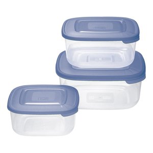 Set <span class=keywords><strong>contenitori</strong></span> alimentari 3 pz (950 ml, 1,5 e 2,5 lt) FAMILY FOOD Azzurro 904063771G - Product Image 1